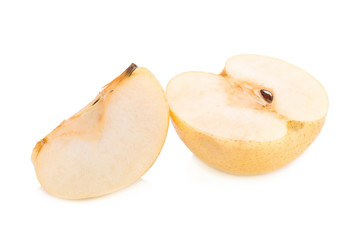Naklejka na ściany i meble pear fruit over white background