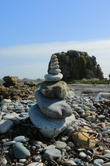 ROCKS OF THE PINK GRANITE COAST , COTE D ARMOR, BRITTANY