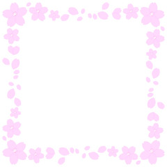 sakura (cherry blossom) frame, angle, vector