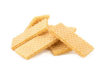 Wafer biscuit  on white background