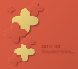 Vector modern plus or cross template background.
