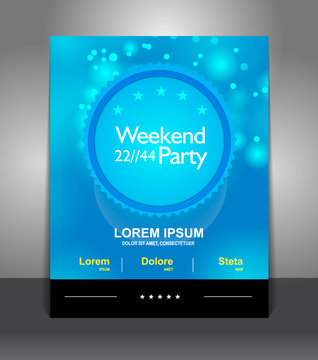 Party design template with bubble and place for text