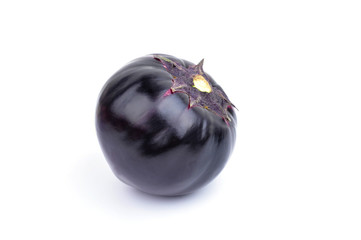Fresh eggplant isolated on white background.