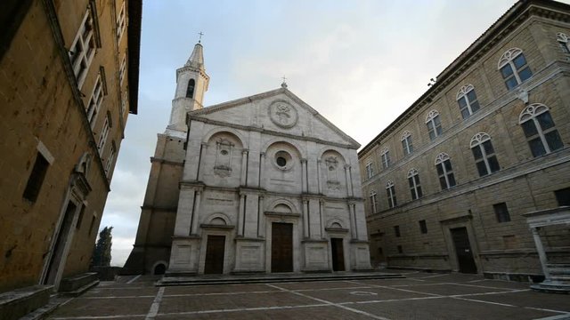 Antique church in Pienza, Tuscany, Italy, Europe