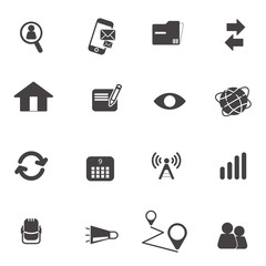 Fototapeta premium Web icon set social with black