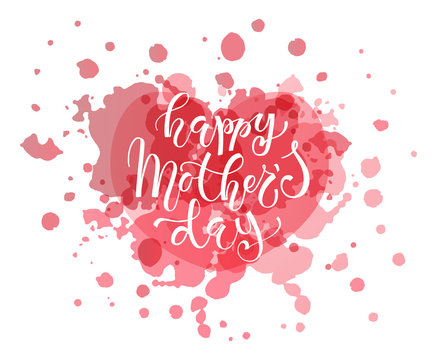 Happy Mother's Day lettering typography poster