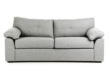 Foto op Plexiglas Grey sofa isolated on a white background © 5second