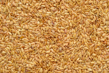 Golden linseed texture or background