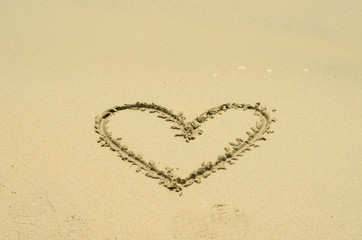 hearts in the sand