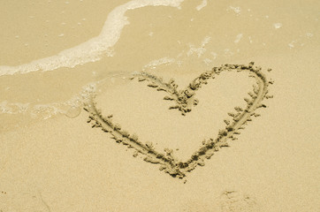 hearts in the sand