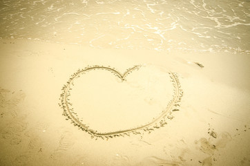 hearts in the sand