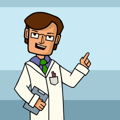 Vector illustration of Doctor man