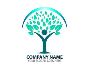 Obraz premium Human Tree Logo Icon Template