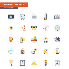 Flat Color Icons- Banking and Finance