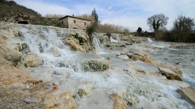 natural thermal springs in Saturnia, Italy
