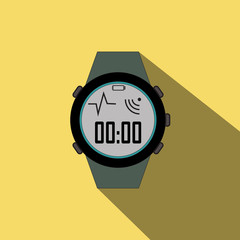 Sport watches flat icon