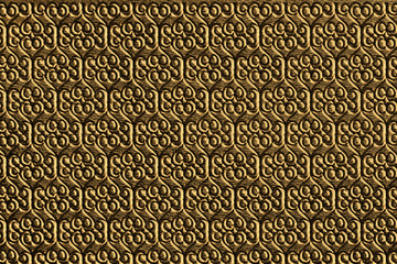background with gold embossed pattern on leather texture