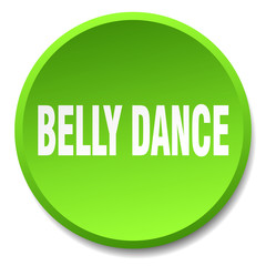 belly dance green round flat isolated push button