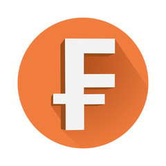 Obraz premium This is an illustration of franc symbol
