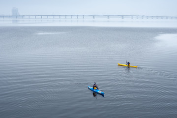 team of rowing people