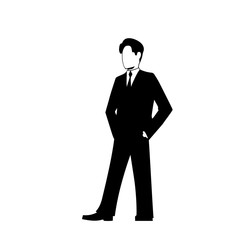 Obraz premium This is the illustration of businessman silhouette