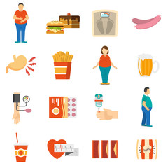 Obesity Problem Icons