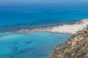 Balos bay at Crete island in Greece. Area of Gramvousa.