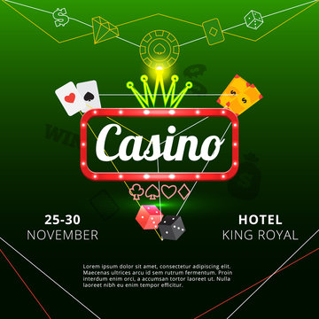 Casino invitation poster