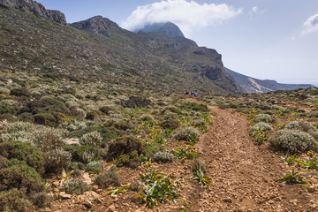Balos bay at Crete island in Greece. Area of Gramvousa.
