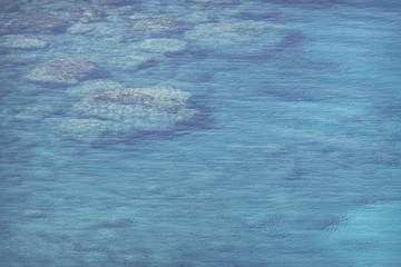 Beautiful Deep blue sea and rocks in Greece