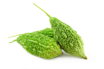 Bitter gourd on white background