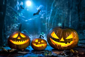 Tuinposter Halloween pumpkin head jack lantern © Alexander Raths