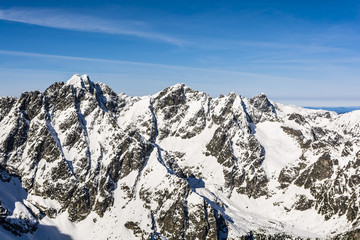 Mountain ridge in winter.