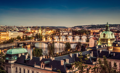 Fototapeta na wymiar Prague at twilight