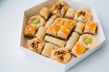 Oriental sweets with honey and nuts