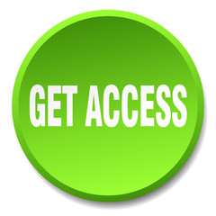 get access green round flat isolated push button