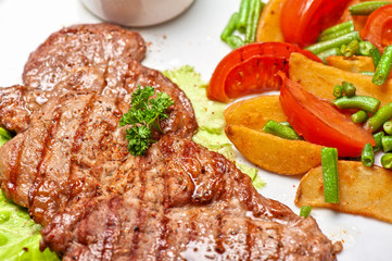 Beef chop with vegetable