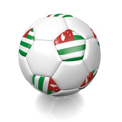 Obraz premium Football soccer ball with a national flag texture