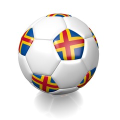 Fototapeta premium Football soccer ball with a national flag texture