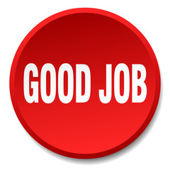 good job red round flat isolated push button