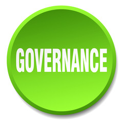 governance green round flat isolated push button