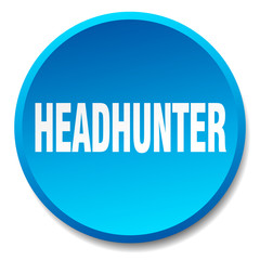 headhunter blue round flat isolated push button
