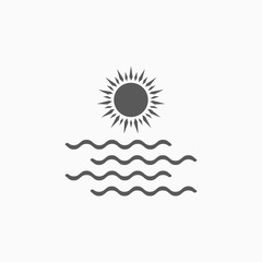 sun and sea icon
