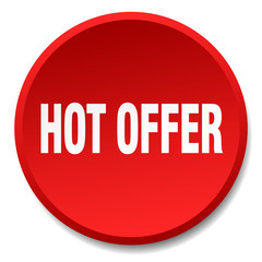 hot offer red round flat isolated push button