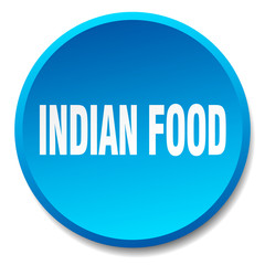 indian food blue round flat isolated push button