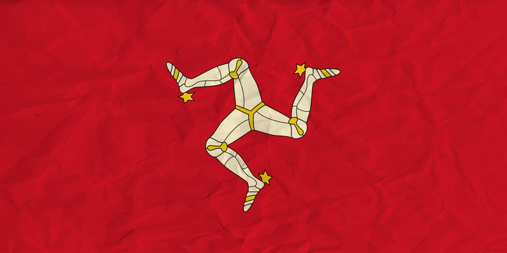 Isle of Mann  paper flag