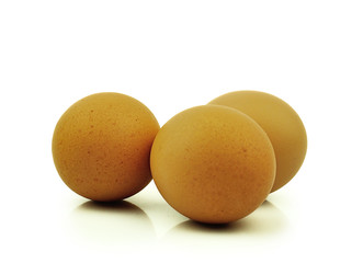 eggs isolated on white background.