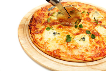 Pizza with Blue Cheese. Italian Food