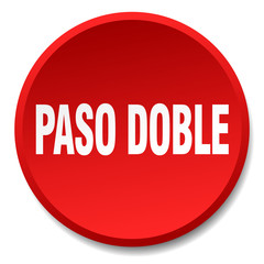 paso doble red round flat isolated push button