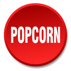 popcorn red round flat isolated push button